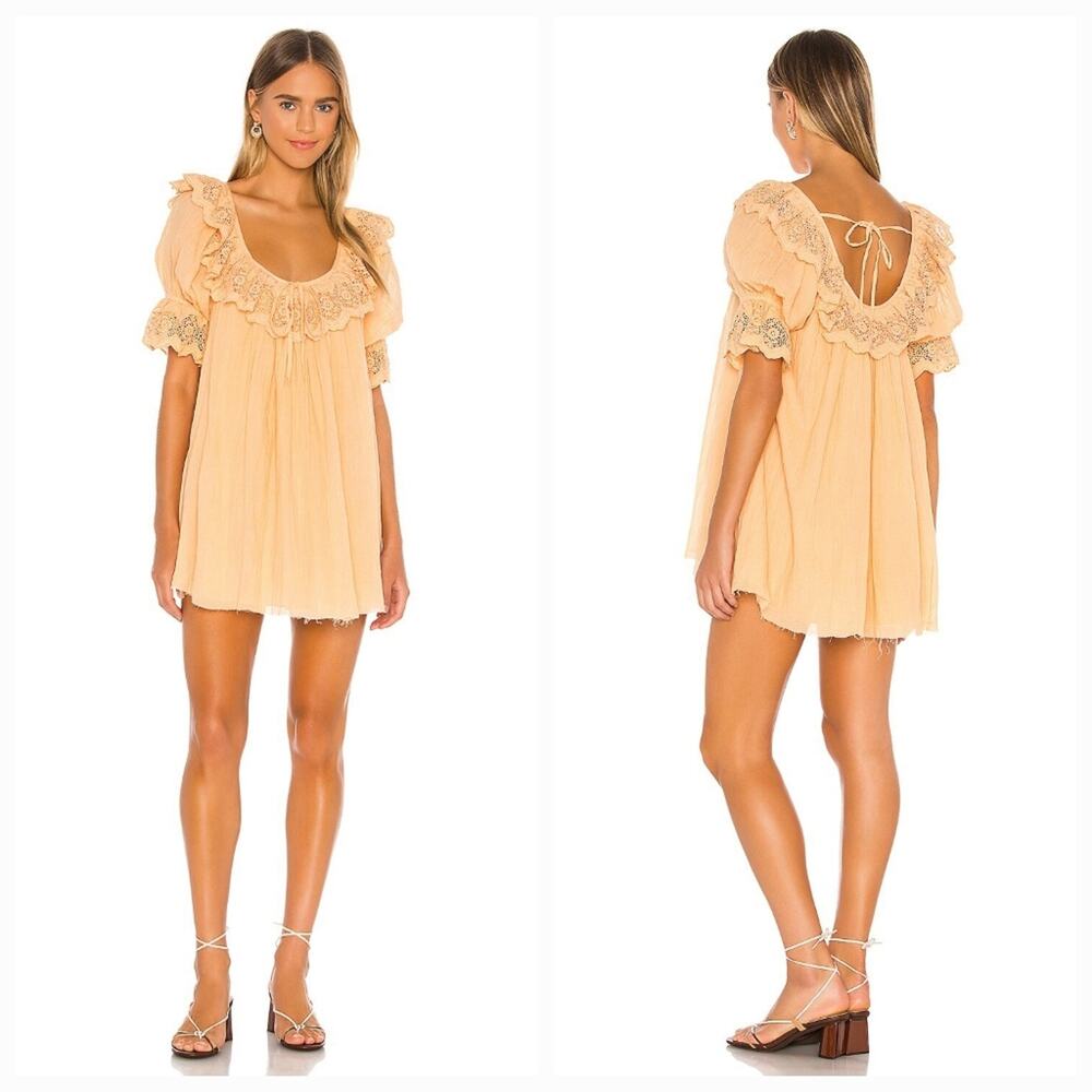 Tularosa Crawford Dress in Cantaloupe Orange Small